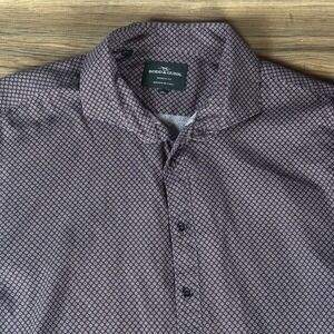 Rodd and Gunn Button Up Shirt‎ Mens 2XL Sports Fit Woven Italy Geometric Print